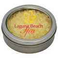 Silver Short Round Tin with Spa Bath Salt Crystals